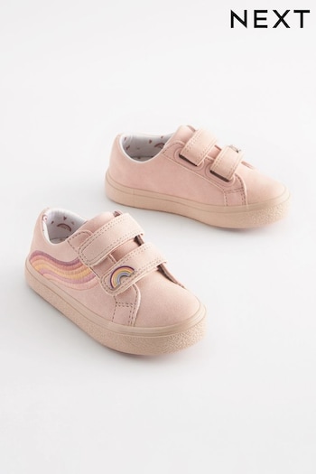 Pink Wide Fit (G) Rainbow Trainers (757004) | £19 - £21