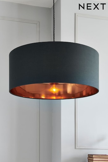 Grey/Copper Rico Easy Fit Pendant Lamp Shade (757058) | £40