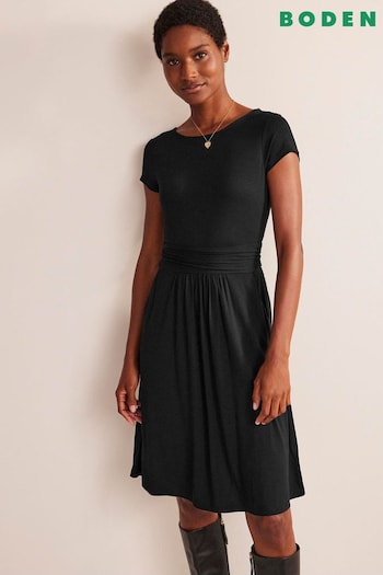 Boden Black Grnd Amelie Jersey Dress (757267) | £50