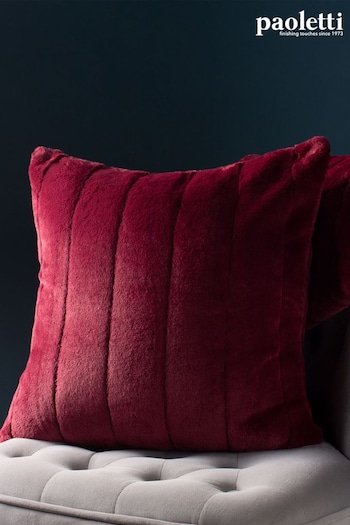 Riva Paoletti Red Empress Alpine Faux Fur Cushion (757292) | £17
