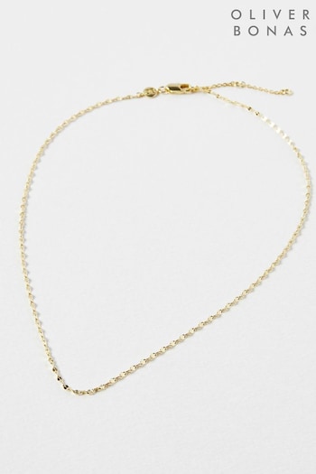 Oliver Bonas Renata Gold Tone Beaded Chain Necklace (757431) | £42
