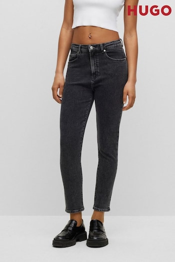 HUGO Slim-Fit Black Jeans Blue In Stretch Denim (757970) | £119