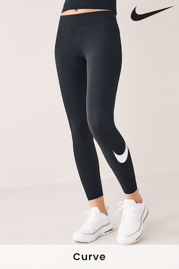 Nike Black Essential Mid Rise Swoosh print Leggings (757974) | £45