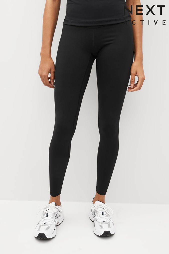Black JuzsportsShops Active Sports Tummy Control High Waisted Full Length Sculpting Leggings (758146) | £28