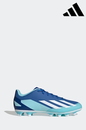 adidas Blue/White Sport Adult X Crazyfast.4 Flexible Ground Boots (758580) | £50