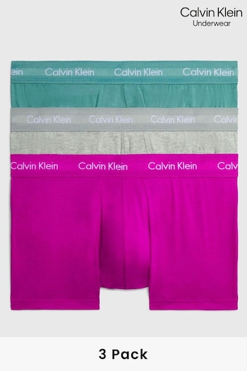 Calvin Klein Cotton Stretch Low Rise Trunks 3 Packs (758669) | £42
