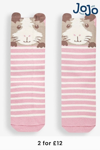 JoJo Maman Bébé Pink Guinea Pig Wellie Socks (758913) | £9.50