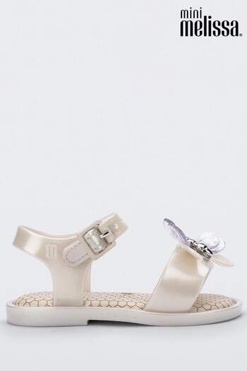 Mini Melissa Pearl White Mar Bugs Sandals (759586) | £58