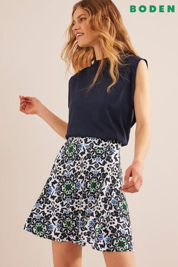 Boden Blue Jersey Wrap Mini Skirt (759653) | £48