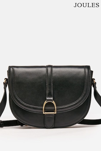Joules Black Soft Leather Cross Body Bag (759759) | £135