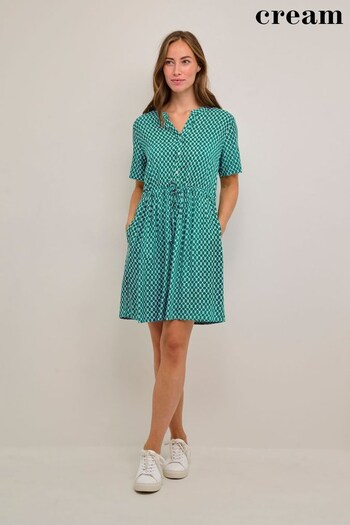 Cream Green Tiah Short Printed Dress (759794) | £32