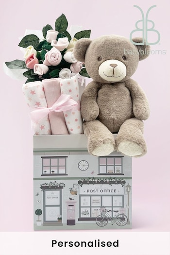 New Baby Pink Welcome Hamper with Frankie Bear Soft Toy (759801) | £78