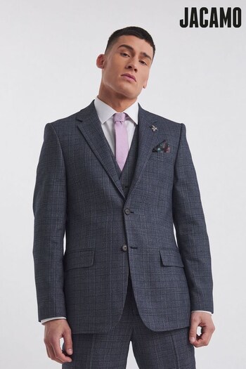 Jacamo Blue Seb Check Suit Jacket (759828) | £110