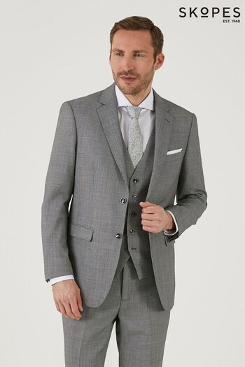 Skopes Watson Silver Grey Tailored Fit Wool Mix Suit Jacket (759859) | £135