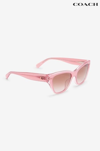 COACH Pink 0HC8370U Sunglasses (760821) | £132