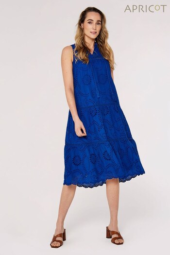 Apricot Blue Tassel Broderie Tier Midaxi Industry Dress (760852) | £44