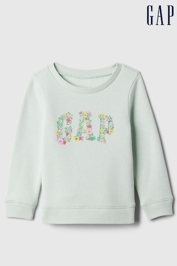 Gap Green Floral Graphic Logo Baby Sweatshirt (Newborn-5yrs) (761111) | £15