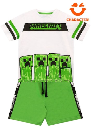 Character Green Minecraft style Shorts and T-Shirt Set (761715) | £15