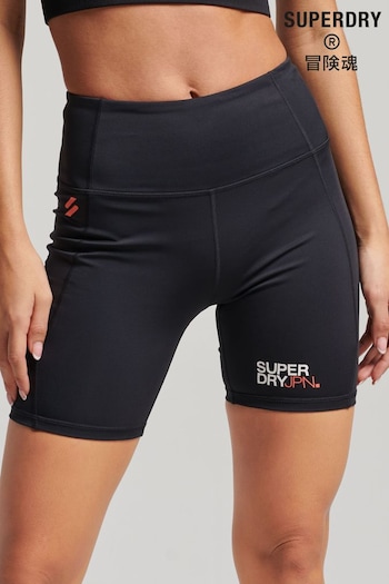 Superdry Black Sport Core Six Inch Tight Shorts (761732) | £27