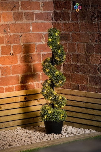 Premier Decorations Ltd Green Garden 92cm Swirly Lit Tree (761800) | £120