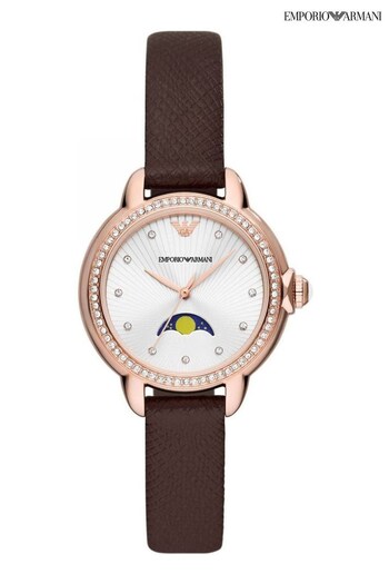 Emporio Armani Ladies Brown Watch (762082) | £269