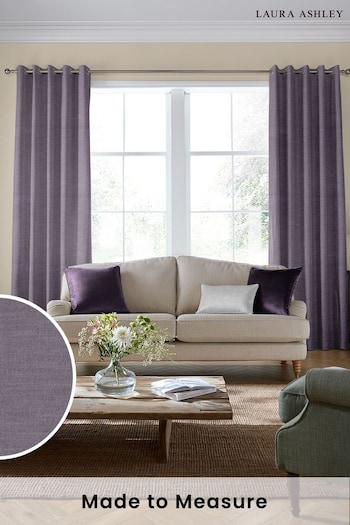Laura Ashley Dark Sugared Violet Swanson Made To Measure Curtains (762236) | £100