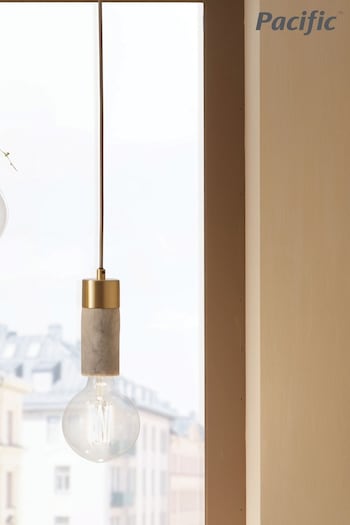 Pacific Gold Pacific Frowick Concrete Ceiling Light (762242) | £50