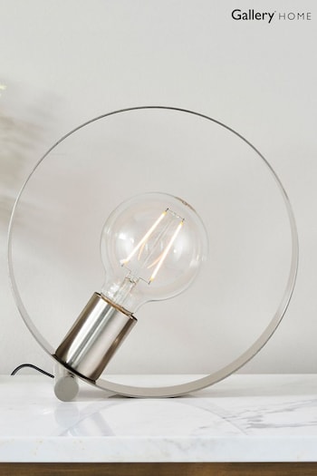 Gallery Home Silver Circle Desk Lamp (762728) | £39