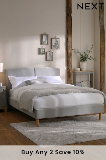 Soft Texture Light Grey Hove Upholstered Bed Frame (762753) | £375 - £475
