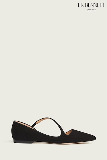 LK Bennett Black Pandora Flat Victoria Pattern Shoes nila (763521) | £229