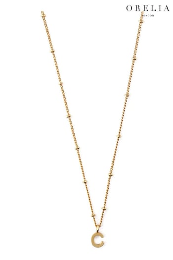 Orelia London Gold Plated Initial C Satellite Chain Necklace (764218) | £18