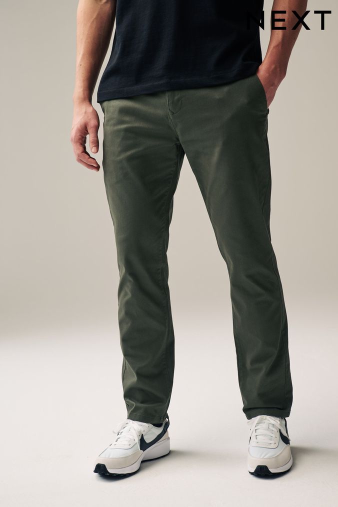 Khaki green hotsell trousers mens