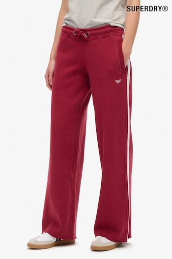 Superdry Rich Burgundy Essential Logo Straight Trousers (764408) | £50