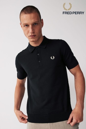 Fred Perry Merino Wool Blend Knitted Polo Shirt (764567) | £120