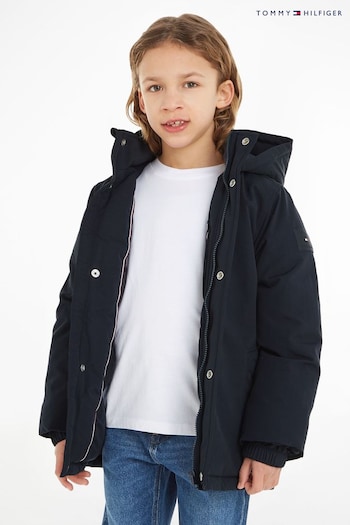 Tommy Hilfiger Kids Blue Essential Parka Jacket (765130) | £110 - £130