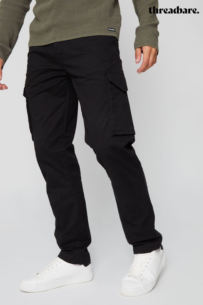 Buy Men s Black Casual Trousers Online Next UK