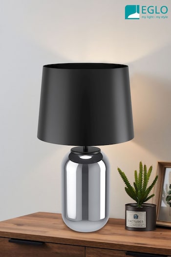 Eglo Black Cuite Sleek Modern Metal Table Lamp (765379) | £140