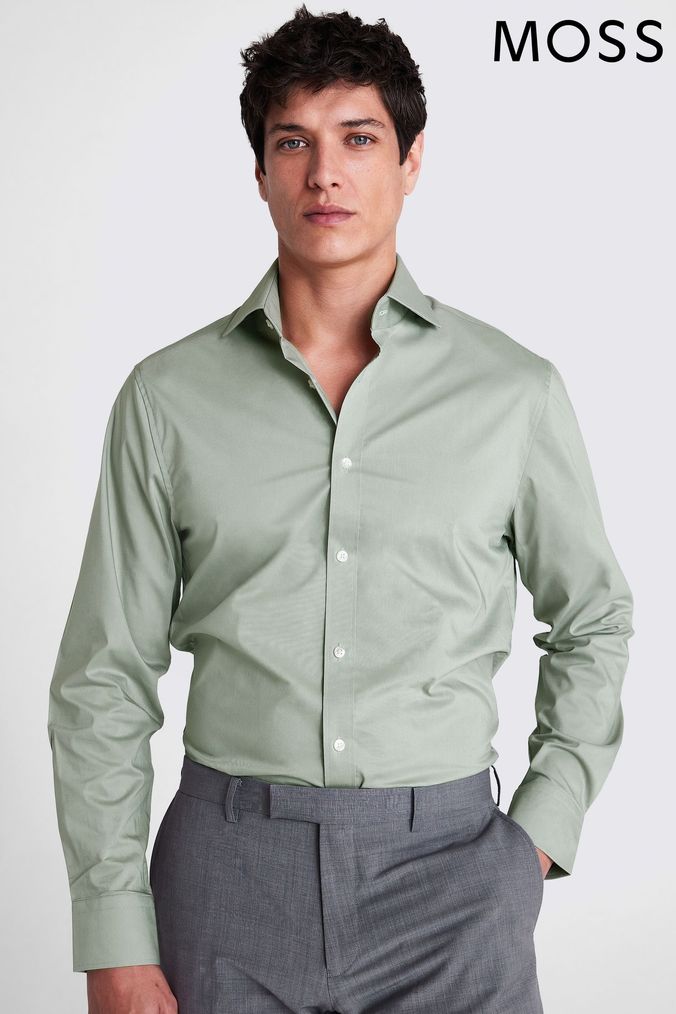 Buy Men s Grey Tailored Shirts Online Next UK