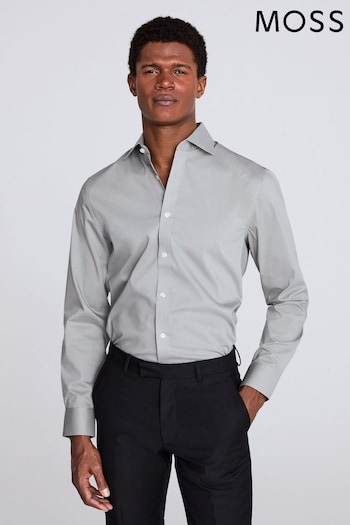 MOSS Tailored Fit Grey Stretch Shirt (765907) | £35