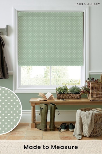 Laura Ashley Sage Louise Star Made to Measure Roman Blinds (766183) | £84