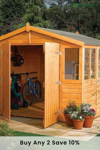 Rowlinson Honey Brown 9x12 Garden 9 x 12ft Workshop With Assembly (766571) | £2,800