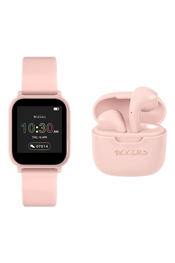 Peers Hardy Pink Tikkers Teen Series 10 Smart Watch and Earbuds Set (766688) | £40