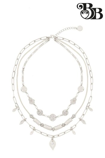 Bibi Bijoux Silver Tone Mystic Charm Triple Layer Necklace (766951) | £50