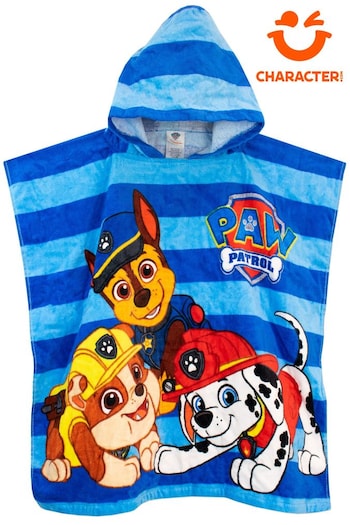 Character Blue Paw Patrol License Kids Printed Swim & Beach Towel Poncho (767207) | £17