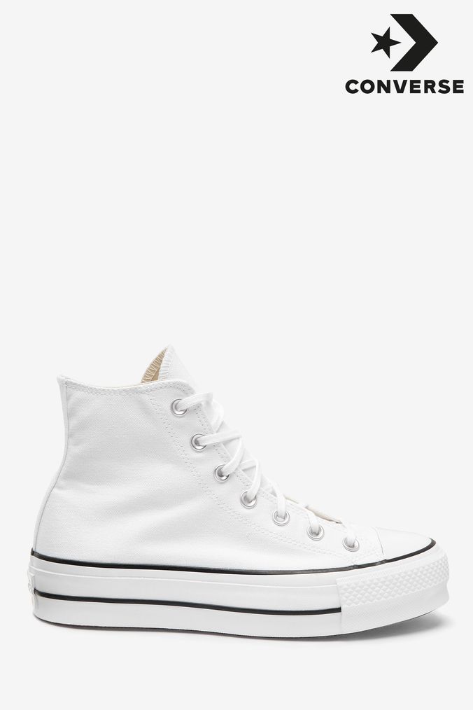 Converse White Chuck Taylor All Star Lift Platform High Top Trainers (767396) | £80