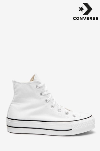 Converse White Pale Platform Lift High Top Trainers (767396) | £80