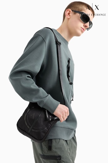 Armani Exchange Messenger Cross-Body Black Bag (767606) | £85