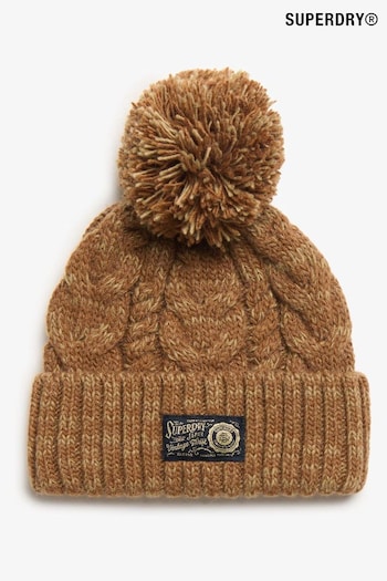 Superdry Island Toffee Twist Chunky Cable Beanie (767675) | £25