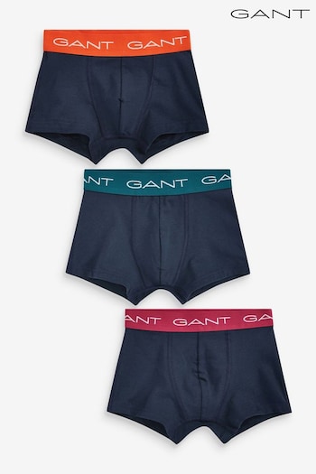 GANT Orange Underwear Solid Trunks 3-Packs (767836) | £35