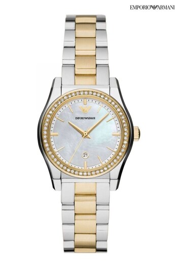 Emporio Baskets Armani Ladies Silver Tone Watch (767886) | £329